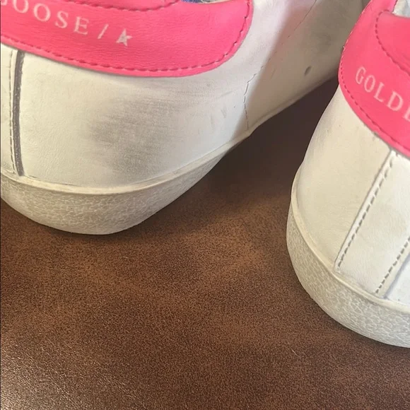 Not Golden Goose Women's White and Pink Sneakers - Picture 4 of 5